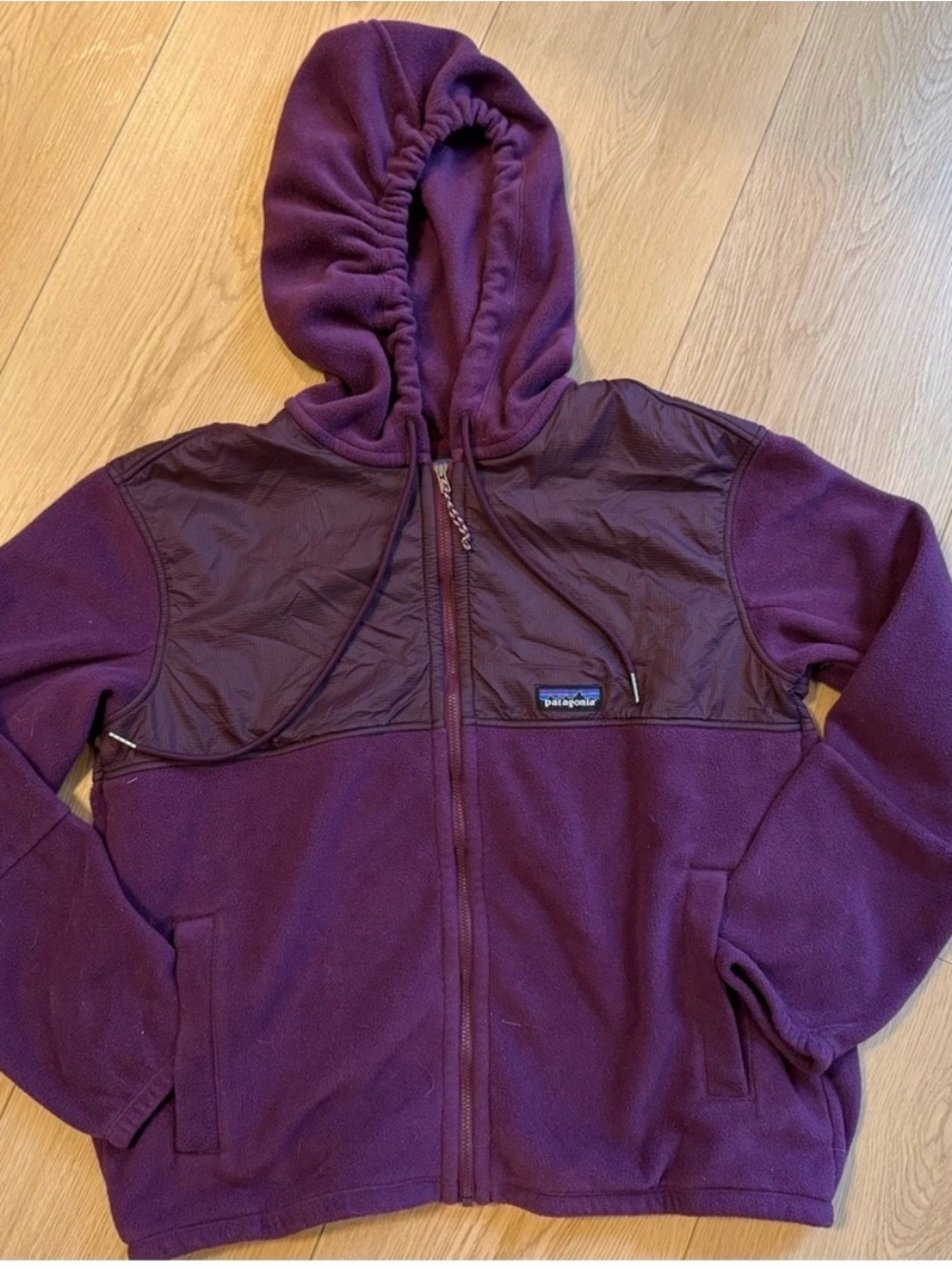 Patagonia Purple Full-Zip Hooded Fleece Jacket